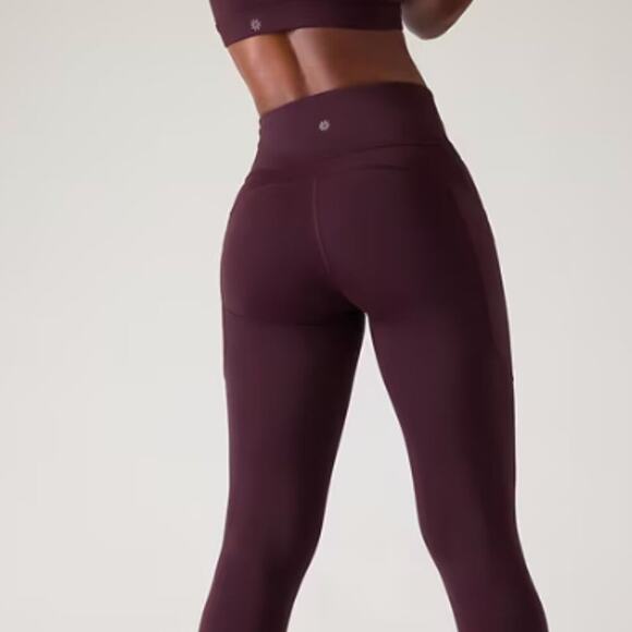 Athleta Ultimate Stash 7/8 Tight Merlot/Cranberry Size Small - Picture 1 of 6